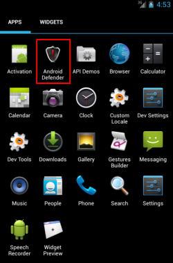 Mobile Defender malware icon